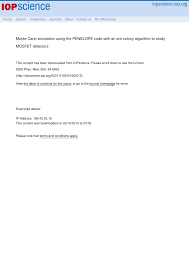 Redeem this code to claim 5 anthead, 1 royal jello, 1000 stored food as free reward. Pdf Monte Carlo Simulation Using The Penelope Code With An Ant Colony Algorithm To Study Mosfet Detectors