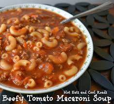 Beefy Tomato Macaroni Soup Recipe Soups With Ground Beef Onions Garlic Beef Broth Chopped Tomatoe Macaroni Soup Recipes Tomato Macaroni Soup Recipe Recipes