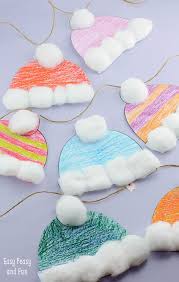 Winter Hats Craft For Kids Perfect Classroom Craft Kunstprojekte Fur Kleinkinder Basteln Fur Kindergartner Und Kinder Handwerk