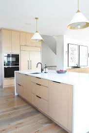 tan modern drawers in kitchen island