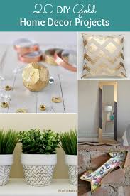 Here's a super easy wall decor idea using those beautiful wood slices. 20 Diy Gold Home Decor Projects Hello Little Home