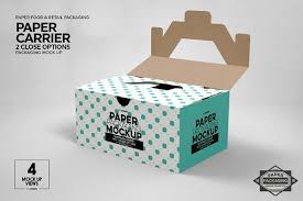 Mockup of closed paper can tubes. Vol 18 Paper Box Packaging Mockups Creative Photoshop Templates Creative Market
