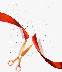 Hand Painted Red Ribbon Scissors Red Ribbon Banner Background Images Gold And Black Background