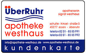 Kundenkarte Uberruhr Apotheke Westhaus In 45277 Essen