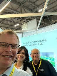 Here with Yunex Traffic at the #southernmanufacturing exhibition today with  Mark Drewett and Thea Watts