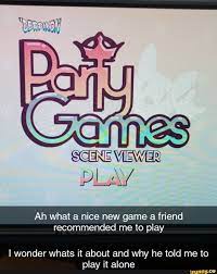 Party games scene viewer