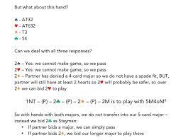 Bidding Stayman Continued Holding At Least 4 Cards Of Both Majors Over An Opening Bid Of 1nt Cambridge University Bridge C Bridge Card Game Bridge Card Bid