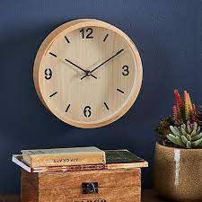 Small Wooden Effect Clock Dunelm Clock Wall Clock Display Wall Clock