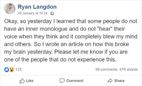 Other notable examples include leutnant gustl 1901 by. Guy Finds Out Not Everyone Has An Internal Monologue With Themselves And It Ruins His Day Bored Panda