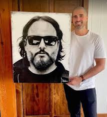 Cet artiste remettra 37 000$ à la recherche contre le cancer et à la  culture grâce à ses toiles de Karl Tremblay autographiées par les membres  des Cowboys Fringants