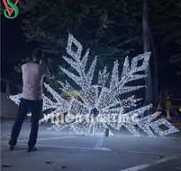 LED Large 3D Christmas Snowflake Motif Lights for Outdoor Decorations