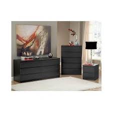 Black And Grey Dresser Set Bedroom Furniture Set Nightstand 5 Drawer Storage Double Dresser Black Woodgrain Bedroom Furniture Sets Dresser Sets Black Furniture Sets