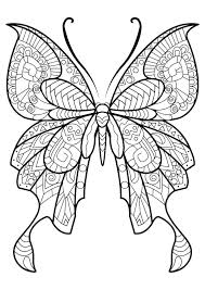 These butterflies are great to use for various crafts and activities. Printable Difficult Butterfly Coloring Pages Novocom Top