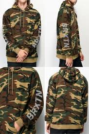 Brixton Men S Thread Skatebopard Hoodie Pullover Camo L Panicx S Skate Shop In 2022 Skateboard Hoodies Camo Hoodie Street Wear