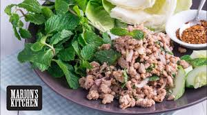 The authenticity police may cry foul. Thai Pork Laab Salad Marion S Kitchen Youtube
