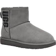 Ugg Classic Mini With Ugg Rubber Logo Boots Booties