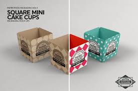 These coffee capsule mockups are especially useful for presenting your designs to clients, or showing off your work in your portfolio. Square Cake Cups Packaging Mockup In 2020 Packaging Mockup Free Packaging Mockup Food Box Packaging