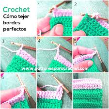 Aquí les dejo el paso a paso del punto elástico tejido al final: Como Tejer Orillos O Bordes Perfectos Al Crochet