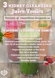 3 Kidney Cleansing Juice Tonics Raw Edibles Detox Drinks Recipes Natural Detox Drinks Easy Juice Recipes