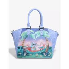 Loungefly Disney Stitch & Angel Hammock Satchel Bag