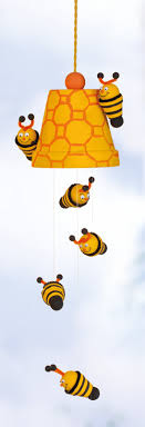 Mit pinsel und farbe gegenständliches auf einer fläche erschaffen, welches sich zumeist als bild darstellt; Bastelanleitung Tontopf Mobile Bienen