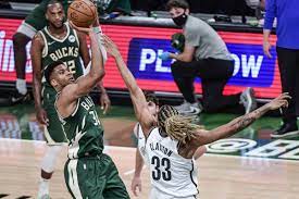 The bucks ran away from the banged up nets to take game 4 and even the series. M9aw1oow1cqcfm