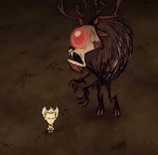If you are planning to revive with a touchstone or florid postern, place your base moderately close to it (but not too close in case deerclops comes for you unprepared as you gather stuff from your chests). Deerclops Don T Starve Wiki Fandom