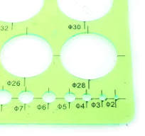 Unique Bargains Plastic Drafting Drawing Measuring Round Template Ruler  Clear Green Supplier