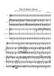 Many sources claim it was first sung as he sought refuge there after being forced to leave his hometown of mecca. Tala Al Badru Alayna Von Folklore Noten Auf Musicaneo