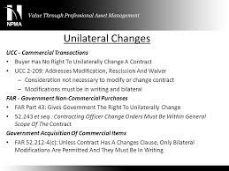 Unilateral modifications in general contract law i. Commercial Contracts Far And Far Part Ppt Video Online Download
