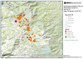 The national institute of geophysics and volcanology (italian: Egu Media Library Ingv Terremoti Map With Information On The Location Magnitude And Time Of The Central Italy Earthquake And Its Aftershocks