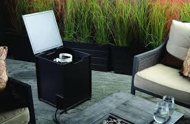 The fire pit tables that are 21 inches tall and taller can hide a 5 gallon or 20 pound vertical propane tank also know as a regular bbq tank which is widely available and used in barbecues and patio heaters. Propane Tank Hideaway Protective Cover Side Table