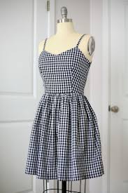 A Black And White Fitted Gathered Skirt Gingham Dress With Spaghetti Straps Strap Dress Pattern Flare Dress Pattern Spaghetti Strap Dress Pattern