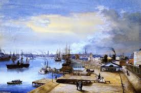 Museum Art Reproductions Port and City of New Orleans, 1858 by Marie Adrien  Persac (1823-1873, France)