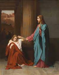 Then Jesus Straightened Up And Said To Her Woman Where Are They Has No One Condemned You She Replied N Jesus Christ Painting Christ Jesus Christ Images