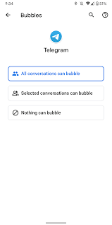 Which is useful to you. Telegram Now Works With Android 11 S Chat Bubbles