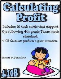 Calculating Profit Teks 4 10b Staar Practice Math Standards 4th Grade Math Math