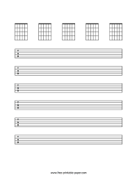 Jeux interdits (spanish romance) for guitar solo by anonymous skill level: Blank Guitar Sheet Music Free Printable Paper