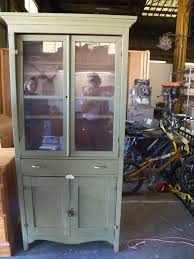 There are 313 glass door hutch for sale on etsy, and they cost 1 176,37 $ on average. Vintage One Pice Pine Kitchen Hutch Green Vintage Painted Green Kitchen Cabinet 37 X 16 X 76