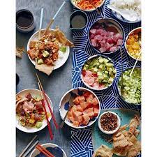 Kicking Off This Week With A Giant Poke Bowl Bar On The Blog Today Because Poke Bowls Are My Latest Seafood Recipes Whats Gaby Cooking Recipes