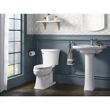 Rêve® 23 pedestal bathroom sink with 8 widespread faucet holes. Kohler Elliston Pedestal Bathroom Sink Basin With 4 In Centerset Faucet Holes Lowe S Canada