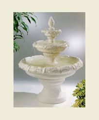 The fountain comes with a solar panel with a rechargeable lithium battery, water pump and a ground holder. Outdoor Garden Fountains Beautiful Water Features Artistic Statuary