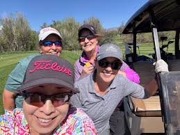 Had fun golfing w/ Cecelia, Laura and Renée today! The weather was  gorgeous, Pikes Peak looked great, and monthly meeting went well. It was a  very good start of 2025 league!!