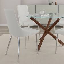 Everyday dining gets an upgrade with leather dining chairs from crate and barrel. Devo Contemporary Faux Leather Dining Chair Set Of 2 White Best Buy Canada