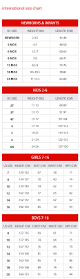 First Impressions Size Chart Macys Kids Headquarters