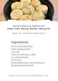 Sally's Baking Addiction | Cast Iron Honey Butter Biscuits — Kristen  Martinelli