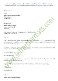 Accept this letter as a formal request from {company name} to open an account with your bank. Application Letter For Change Of Signature In Bank Account
