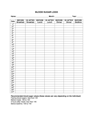 Blood Sugar Log Jasonkellyphoto Co