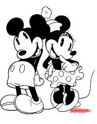 Cute mickey and minnie coloring pages. Minnie And Mickey Coloring Pages Novocom Top
