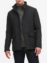 Italian Melton Submariner Coat Banana Republic Men Fashion Casual Outfits Gq Mens Style Peacoat Men